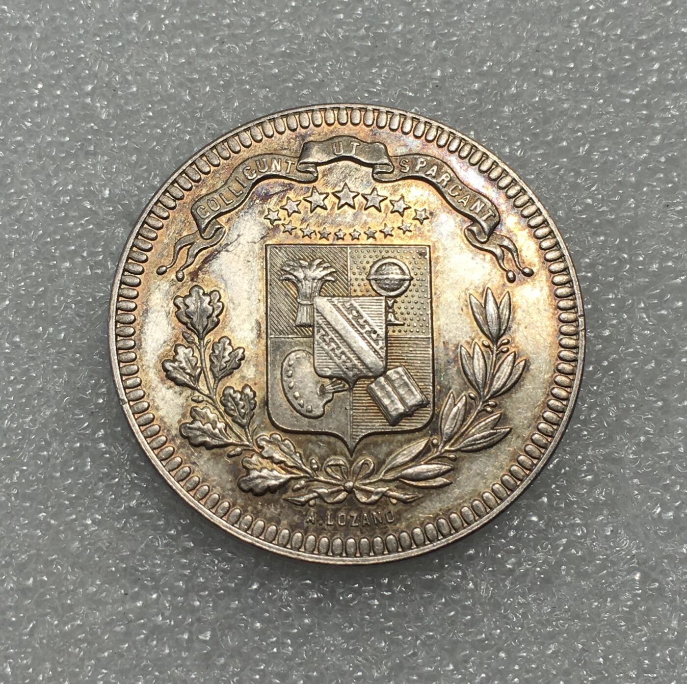 世界钱币专场拍卖 每周二开拍 法国19世纪银章 14.3克