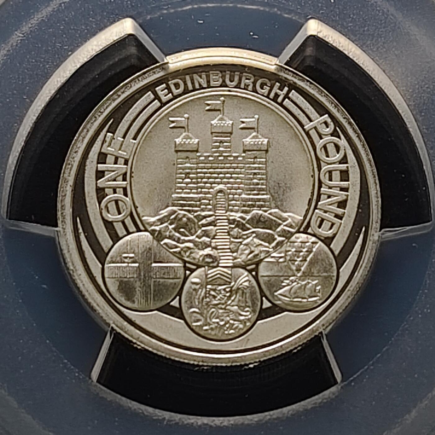 【全场包邮】纯粹捡漏拍481场（免费代拍第18场） 英国2011年1镑首府系列苏格兰爱丁堡精制纪念银币-PCGS PR68 DCAM