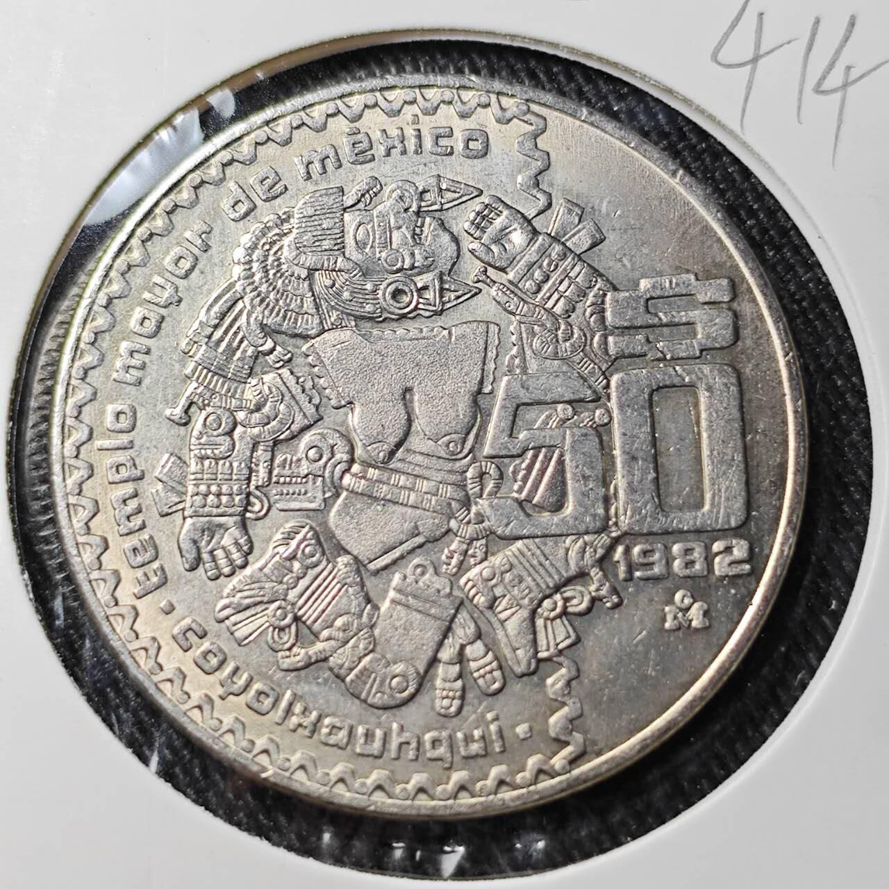 KK钱币收藏小铺 （套币 好品/批量散币 银币）专场  2月预留时间 周末发货  1982墨西哥50比索 大币 好品