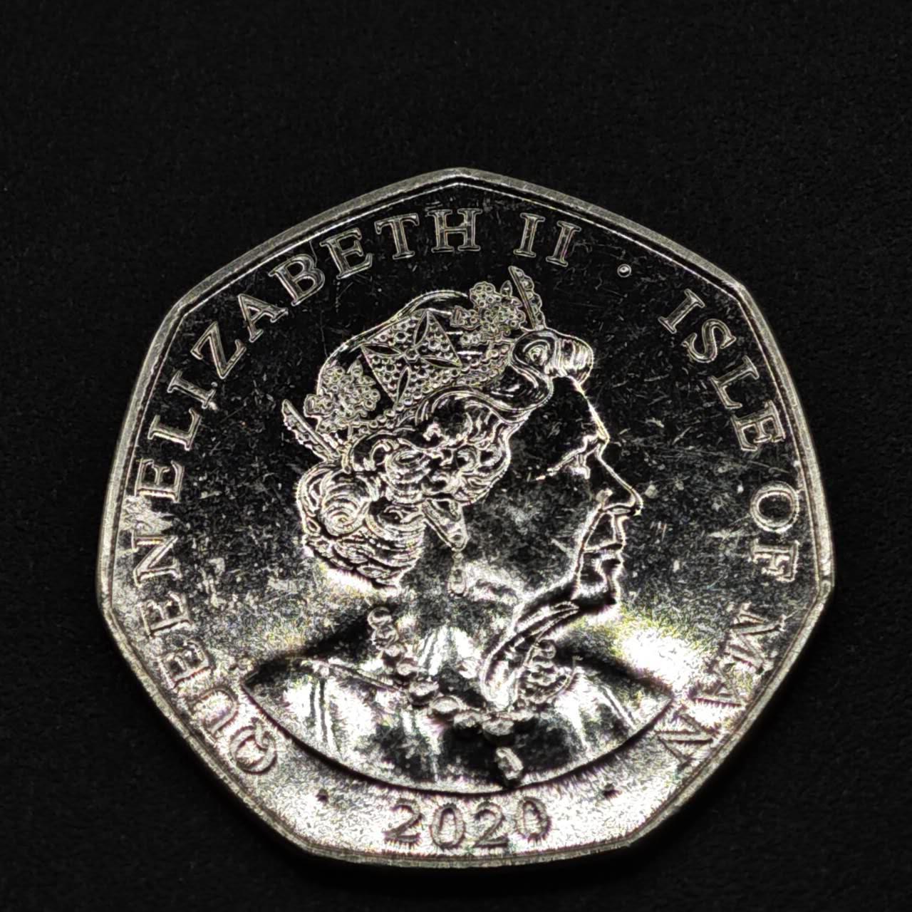 【淘币小摊】实时拍第八百零九拍   散币场   满百包邮可预留二周 每周一统一发货   马恩岛2020年小象50便士纪念币