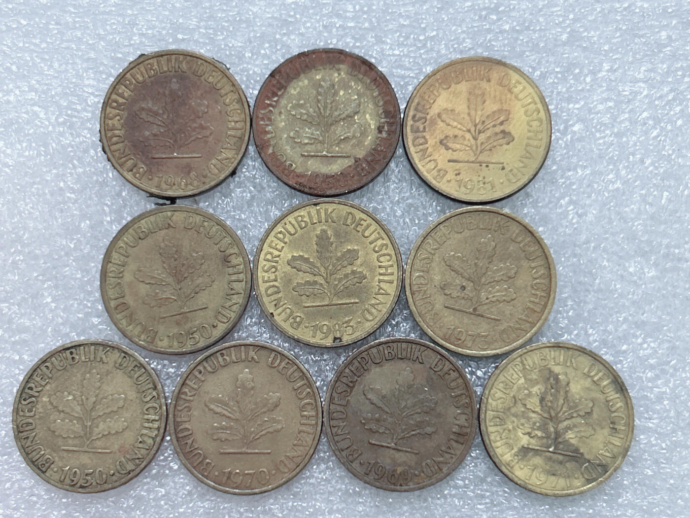 第一海外回流一元起拍收藏 散集专场  第272期 德国5芬尼硬币 10枚