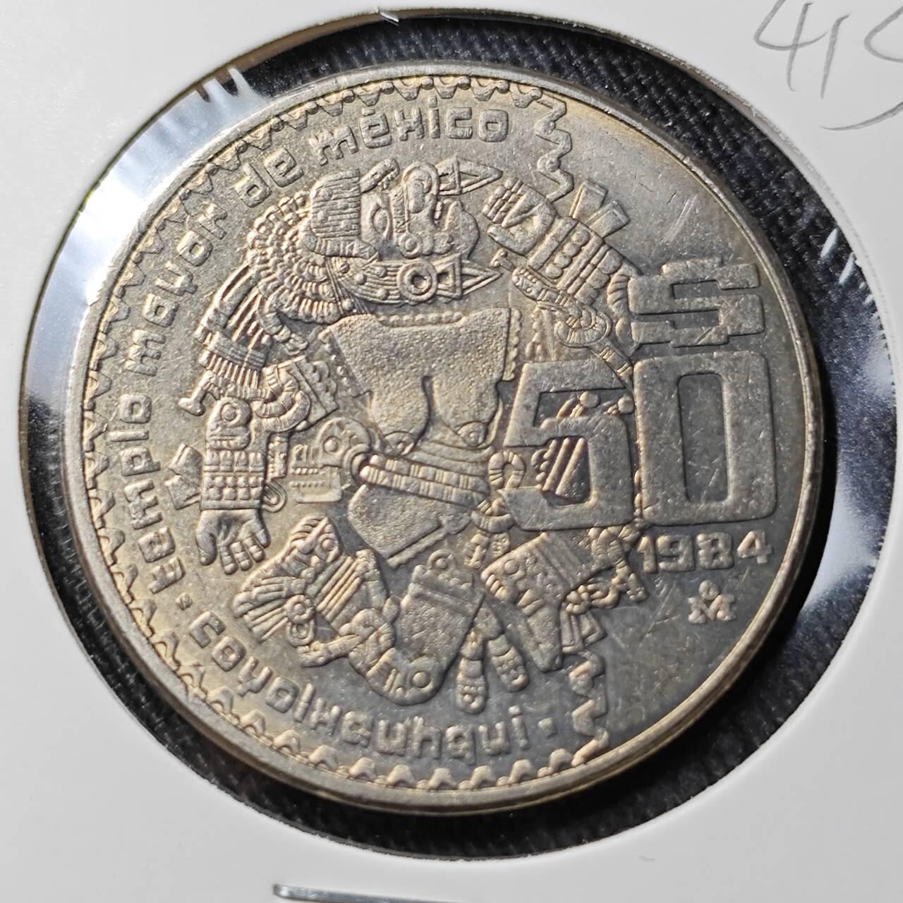 KK钱币收藏小铺 （套币 好品/批量散币 银币）专场  2月预留时间 周末发货  1984墨西哥50比索 大币 好品