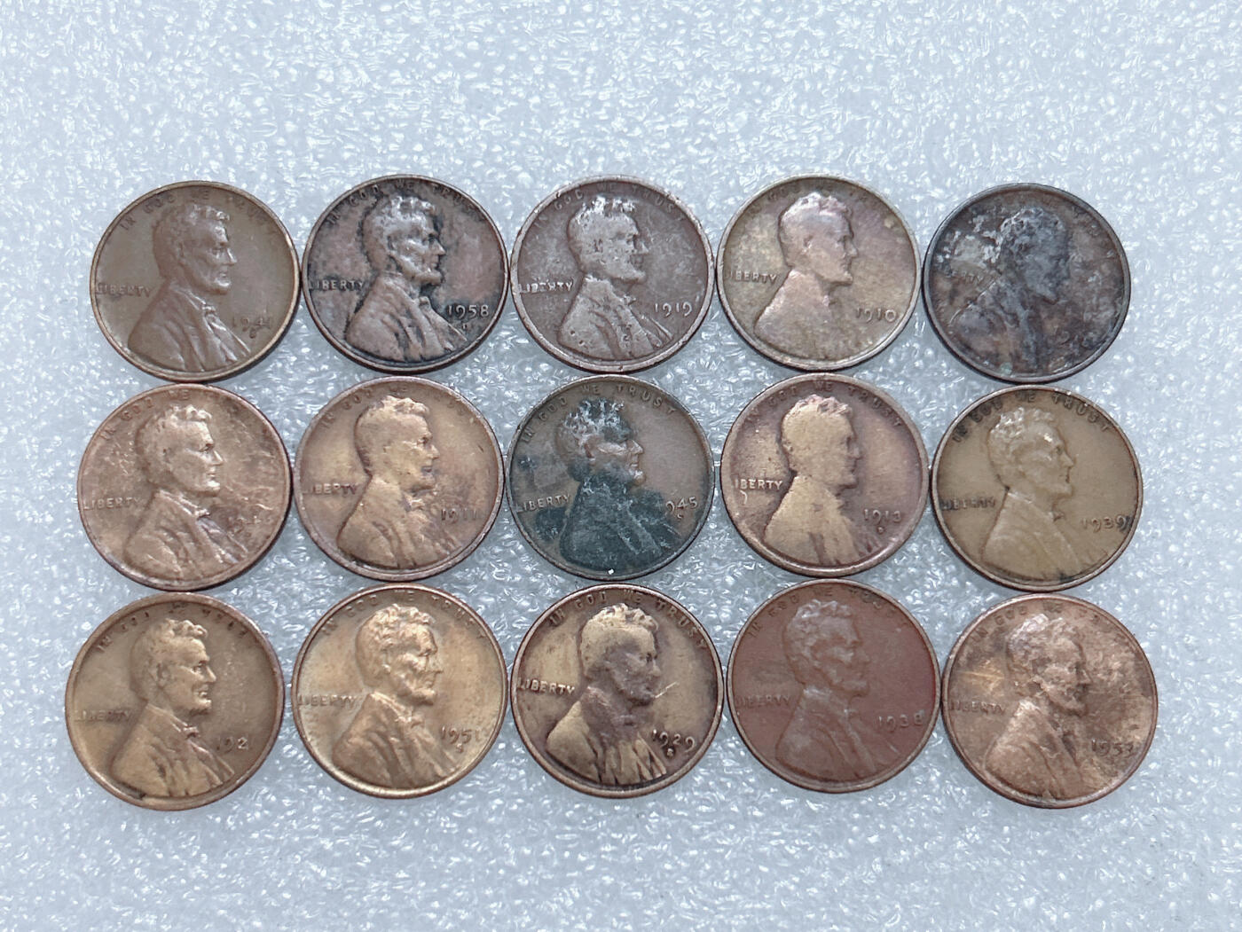 第一海外回流一元起拍收藏 散集专场  第272期 美国麦穗版1分硬币 15枚