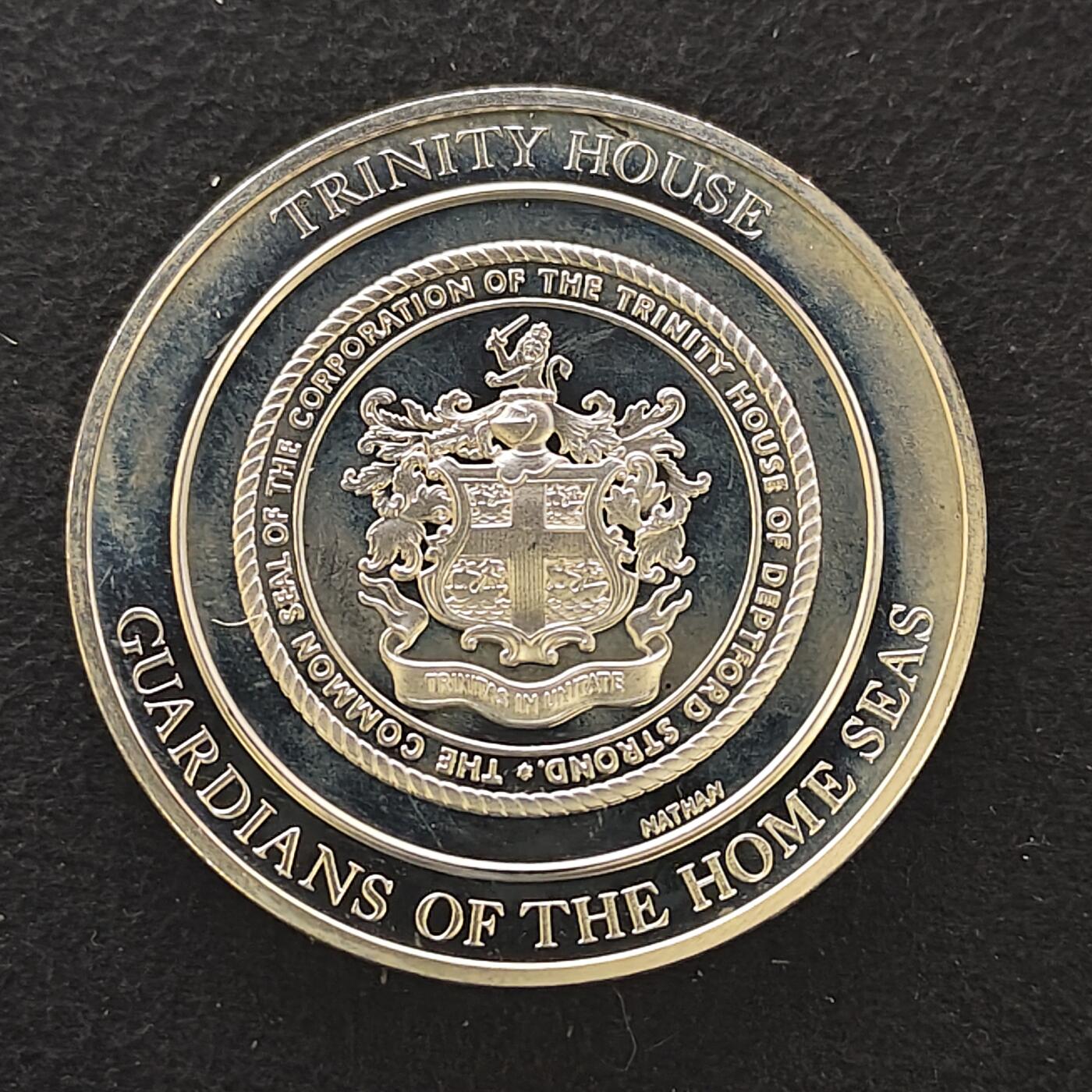 【全场包邮】纯粹捡漏拍480场（免费代拍第17场） 【纪念章】英国大航海时代系列克朗型精制镀银纪念章-1514年由亨利八世国王授予成立领港公会