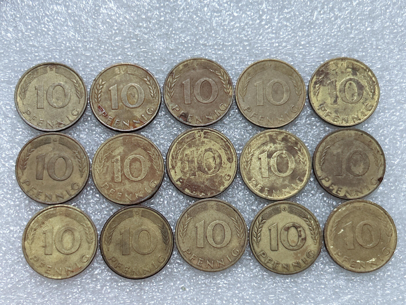 第一海外回流一元起拍收藏 散集专场  第272期 德国10芬尼硬币 15枚
