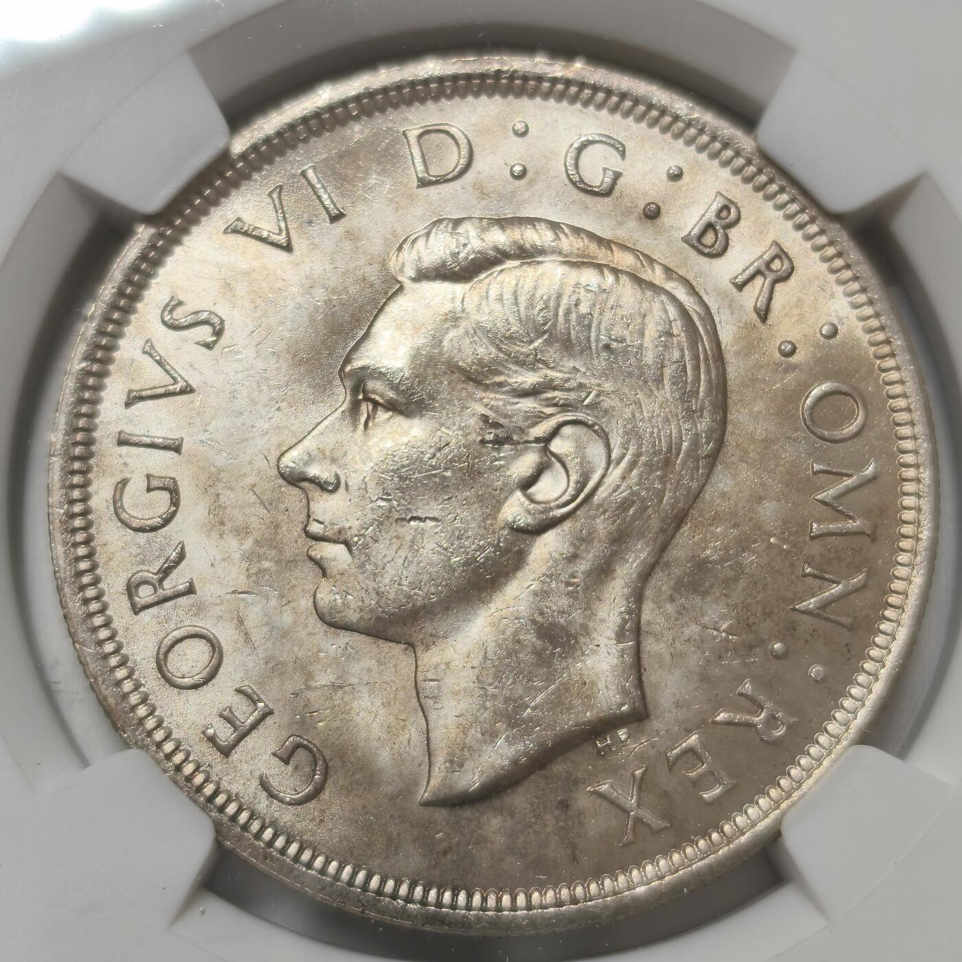 老蟹的宝藏🏴‍☠️ IV NGC UNCD 英国乔治六世1937年1克朗银币