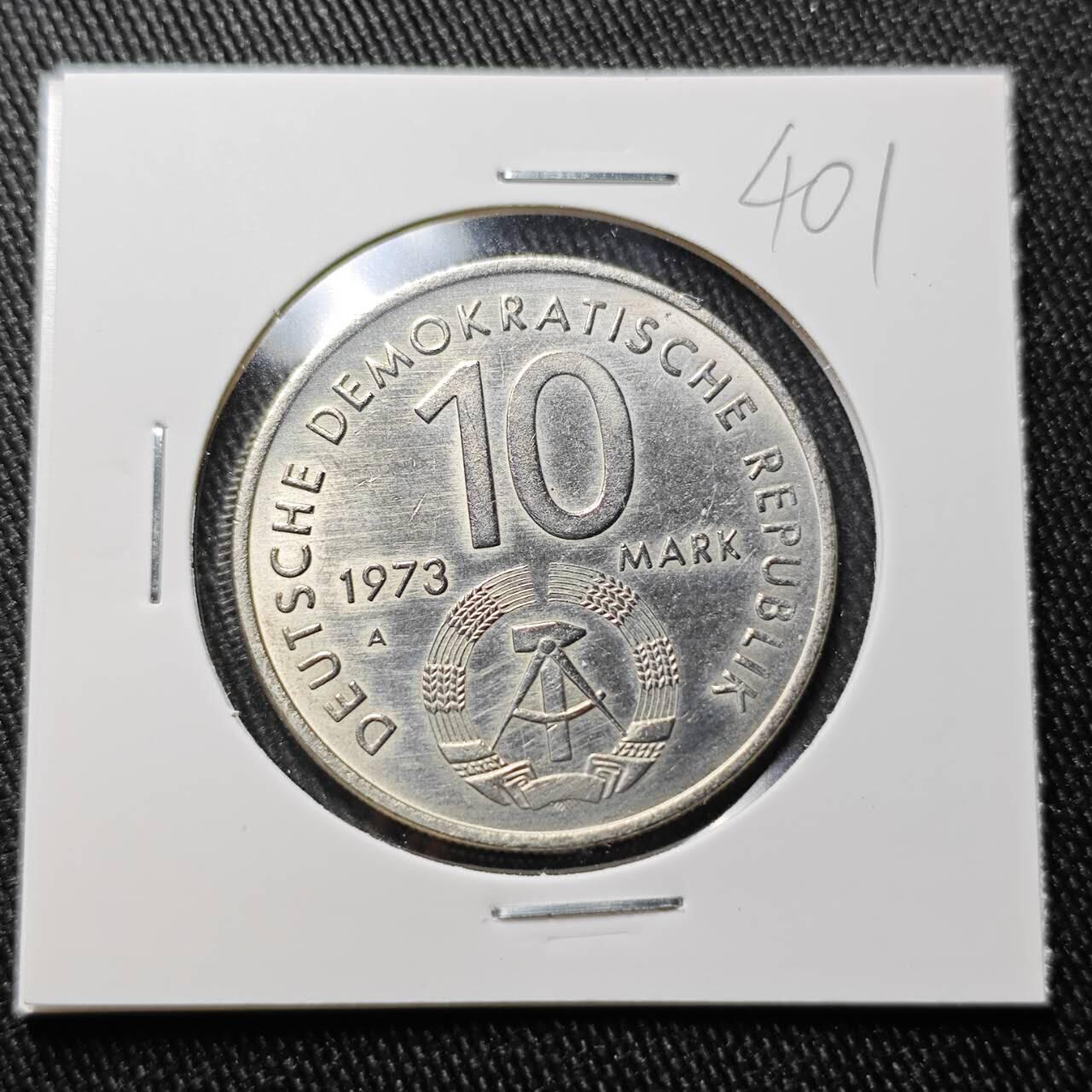 KK钱币收藏小铺 （套币 好品/批量散币 银币）专场  2月预留时间 周末发货  1973东德10马克纪念币