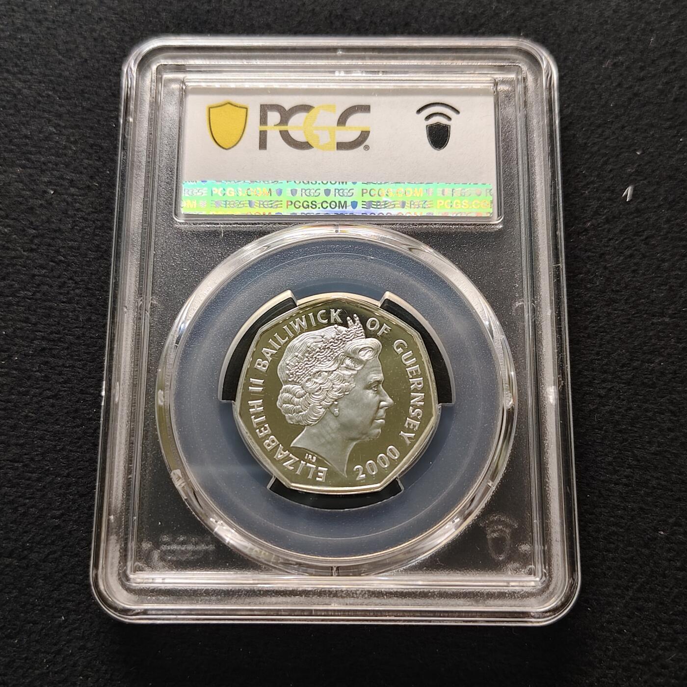 【全场包邮】纯粹捡漏拍481场（免费代拍第18场） 根西2000年50便士不列颠之战60周年精制纪念银币-PCGS PR67 DCAM