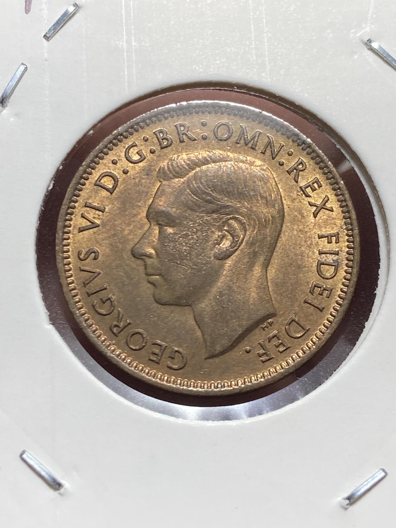 2025年第一百三十二场(总第一百五十八场）外国好品纸夹散币场(免佣金) 原光好品–英国🇬🇧1951年1法新(乔治六世第二版)