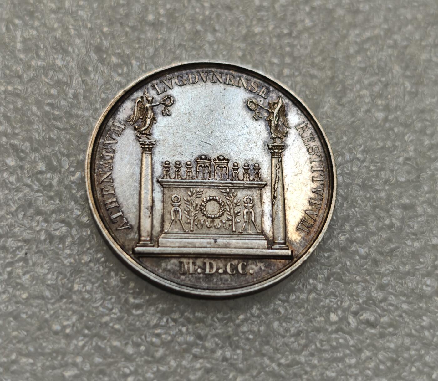 瓶子🏺第218期拍卖会  1700年法国古希腊阿波罗头像JETON银质币章