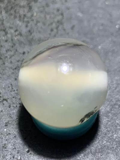 原皮海洋玉髓通货随形圆珠一颗， - 原皮海洋玉髓通货随形圆珠一颗，