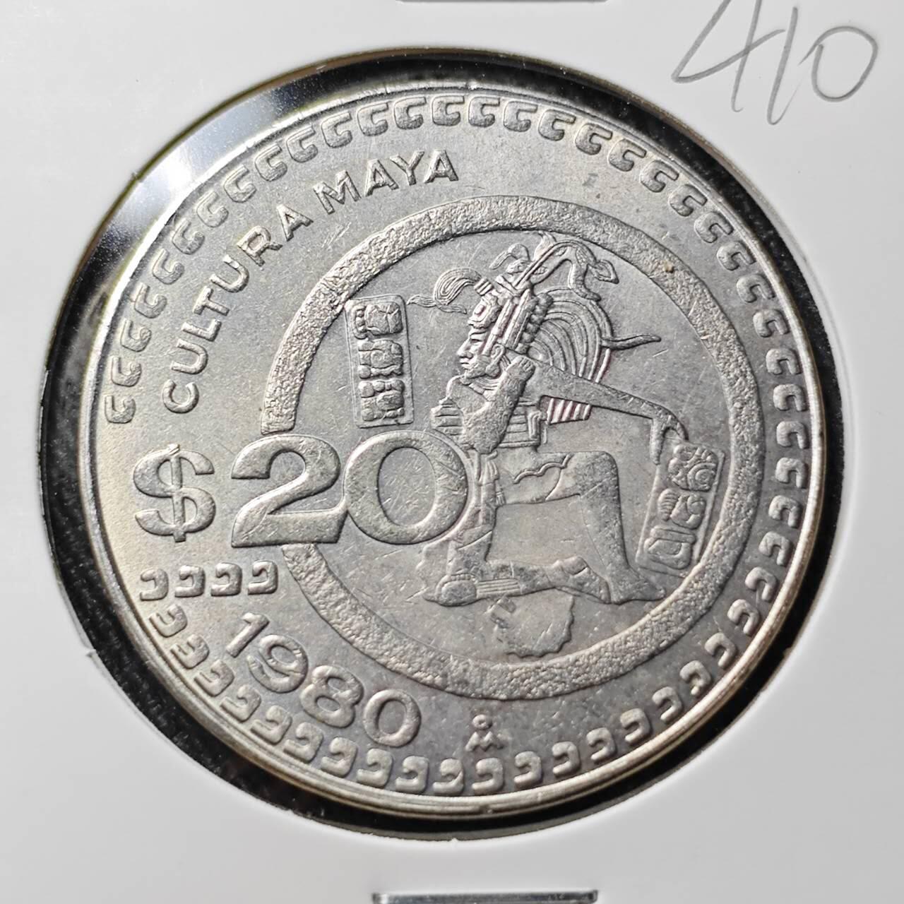 KK钱币收藏小铺 （套币 好品/批量散币 银币）专场  2月预留时间 周末发货  1980墨西哥20比索 好品