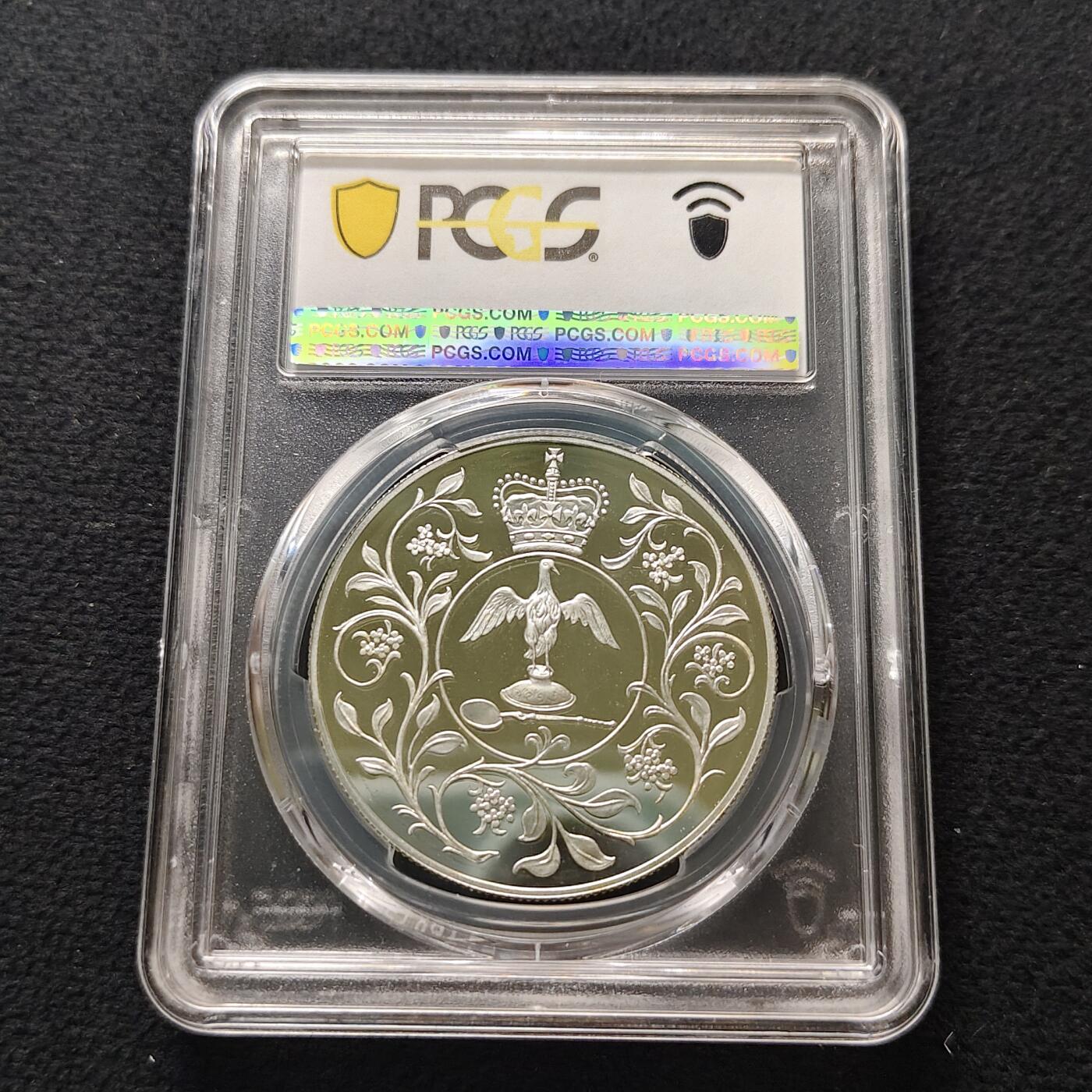 【全场包邮】纯粹捡漏拍481场（免费代拍第18场） 英国1977年1克朗女王登基25周年精制克朗型纪念银币-PCGS PR68 DCAM