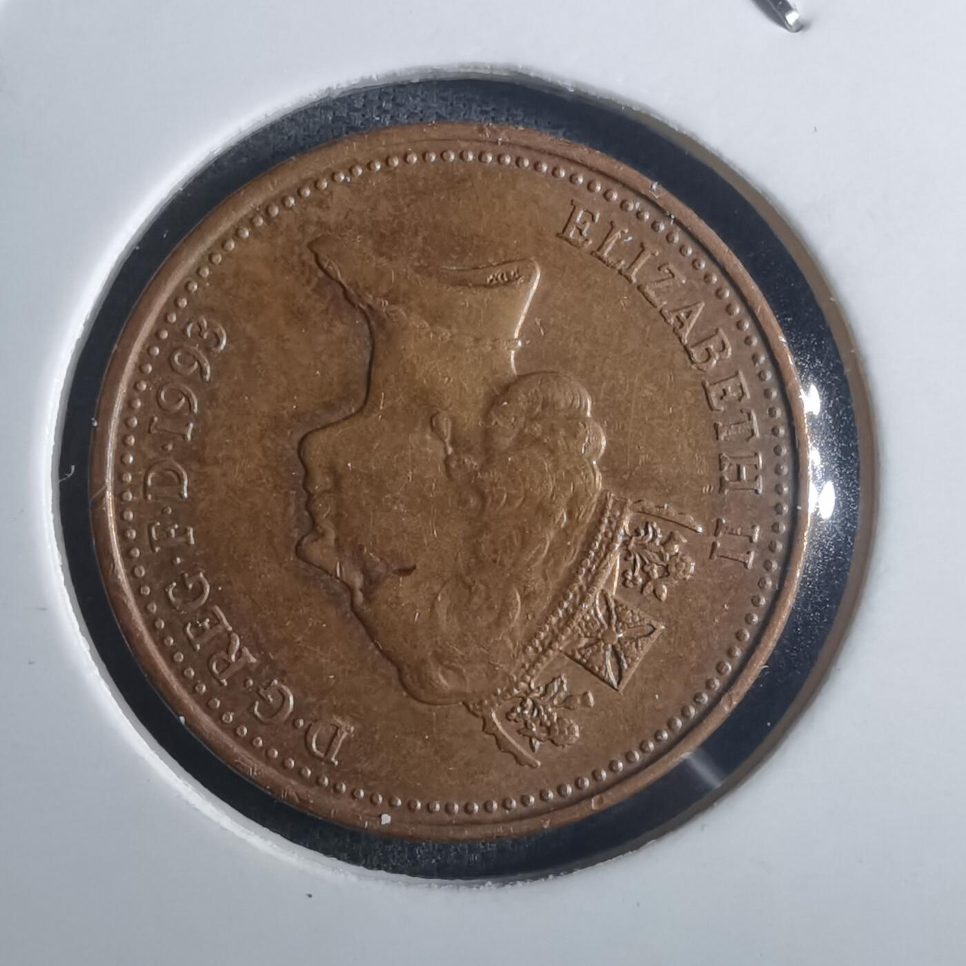 沼泽如烟--第914场 英国1993年1便士