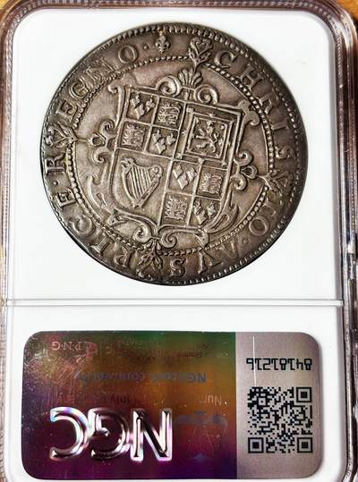  【Type 1a 首版Horseman 仅4枚评级唯一亚军 名家旧藏】英国 查理一世1625年1克朗大银币