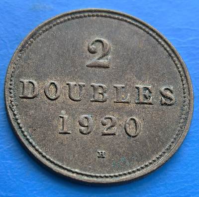 外国优质老铜币银币，周六九点倒数截拍，满百包邮，可寄存半年，喜欢朋友微信扫描二维码可直接参拍 - 根西1920年2道布