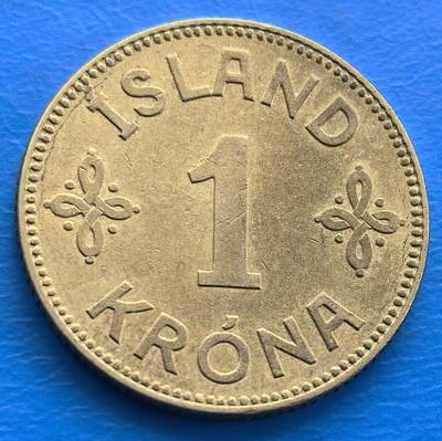 外国优质老铜币银币，周六九点倒数截拍，满百包邮，可寄存半年，喜欢朋友微信扫描二维码可直接参拍 - 冰岛1940年1克朗