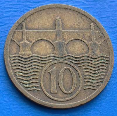 外国优质老铜币银币，周六九点倒数截拍，满百包邮，可寄存半年，喜欢朋友微信扫描二维码可直接参拍 - 捷克斯洛伐克1931年10赫乐