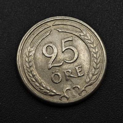 【淘币小摊】实时拍第八百零九拍   散币场   满百包邮可预留二周 每周一统一发货   - 瑞典1946年25欧尔镍币