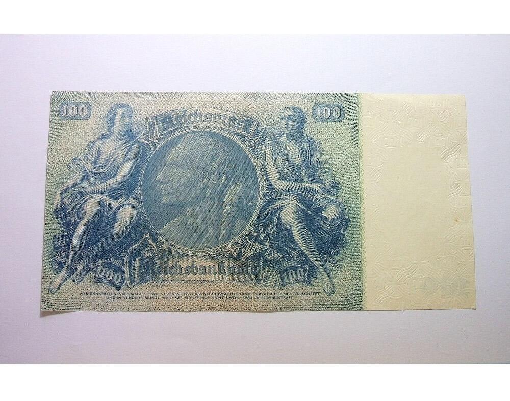 德国第三帝国1935年 化学家李比希100马克 无字母花纹水印 爽品