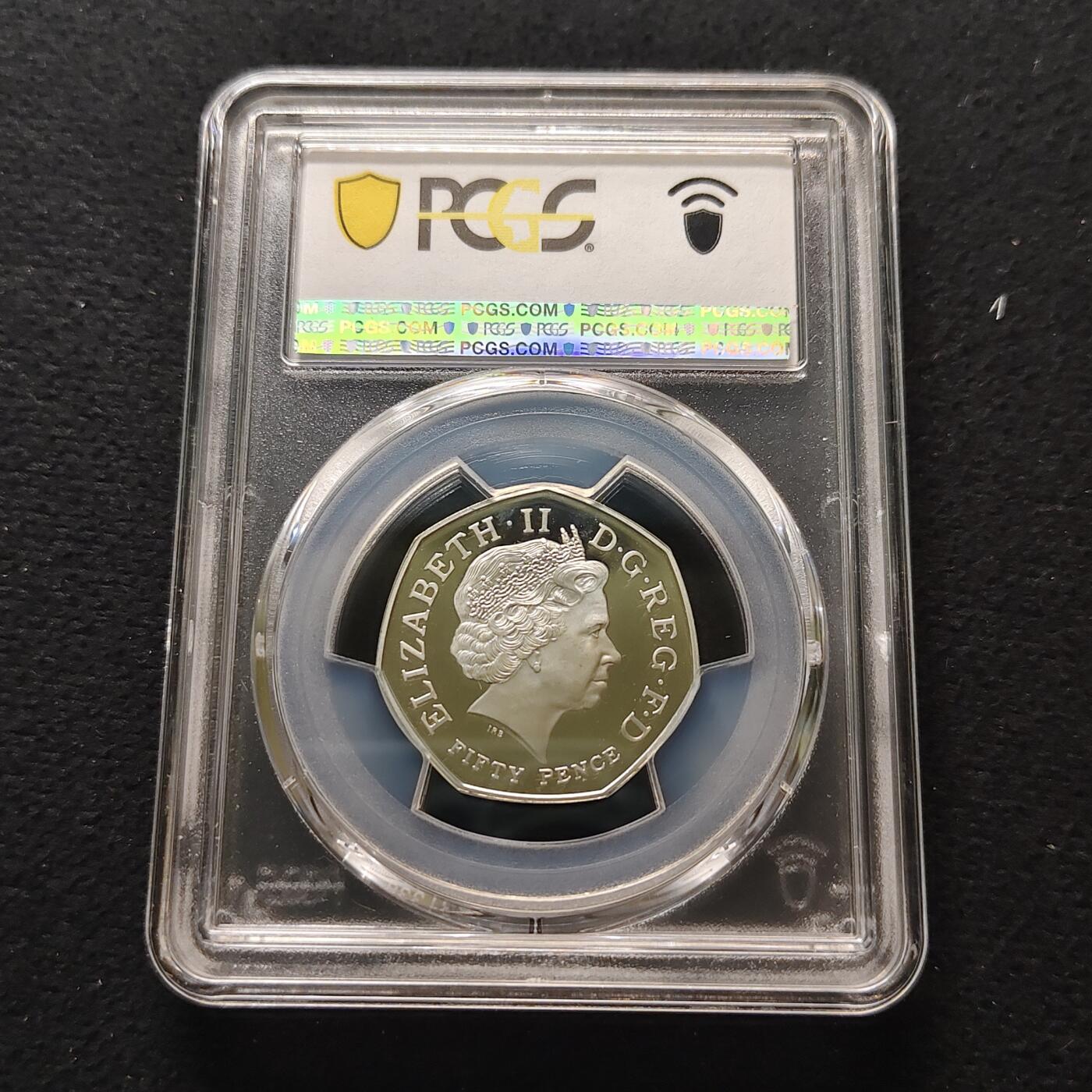 【全场包邮】纯粹捡漏拍481场（免费代拍第18场） 英国2011年50便士WWF组织50周年精制纪念银币-PCGS PR68 DCAM