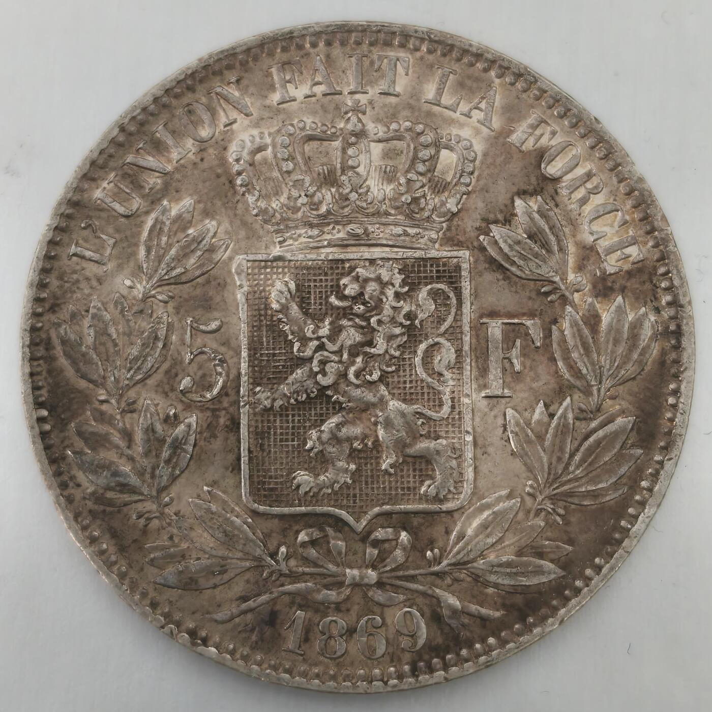 老蟹的宝藏🏴‍☠️ IV 比利时1869年5法郎银币