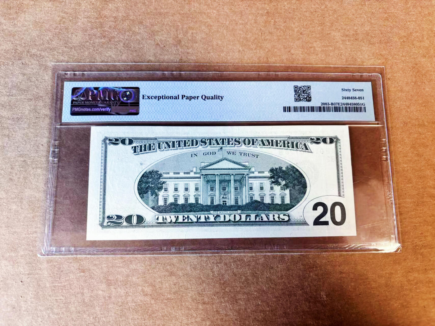 【Blue Auction】世界纸币精拍第755期——18级TOP拍卖/信誉/品质/专业/高效💫 美国 1996年20美金 PMG67EPQ 
