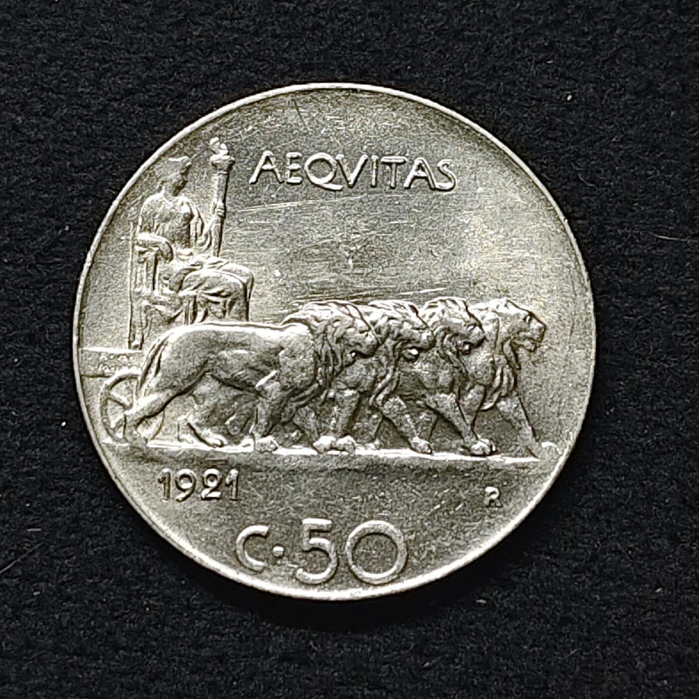 【全场包邮】纯粹捡漏拍480场（免费代拍第17场） 意大利1921年艾曼努尔三世50分