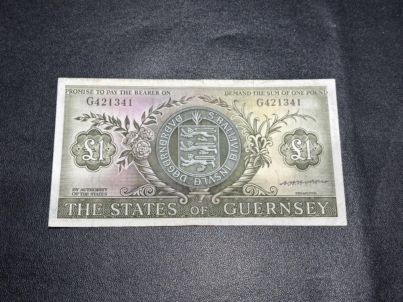 《外钞收藏家》第五百八十八期（优质场）（本平台长期征集拍品、欢迎藏友们联系合作） 格恩西1镑 精美票面 非全新 品相如图