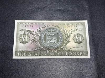 《外钞收藏家》第五百八十八期（优质场）（本平台长期征集拍品、欢迎藏友们联系合作） - 格恩西1镑 精美票面 非全新 品相如图