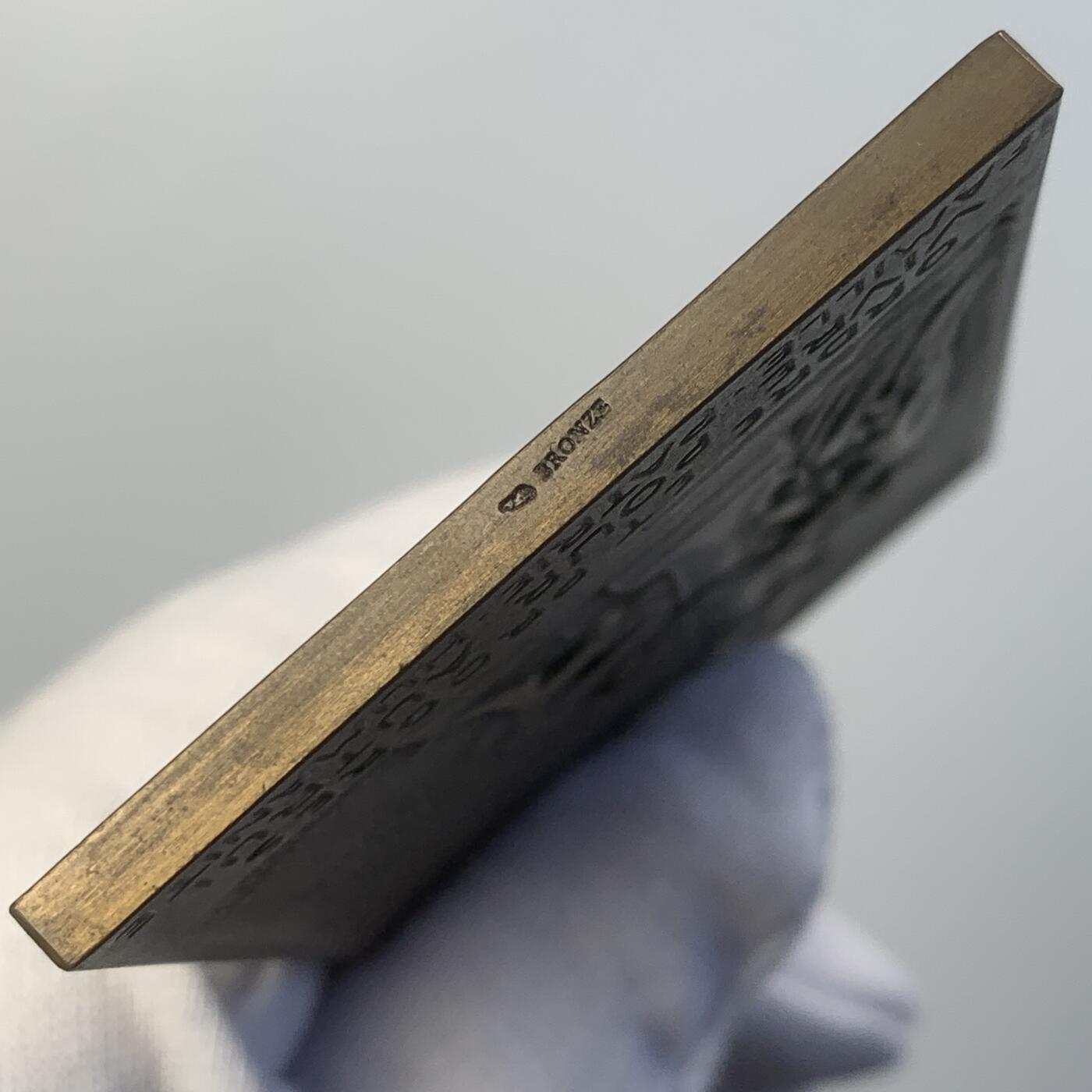 掌中浮雕-藏着的欧洲第043场 1902年法国哲学家“社会学之父”奥古斯特•孔德纪念碑揭幕铜章，  70 X 49mm