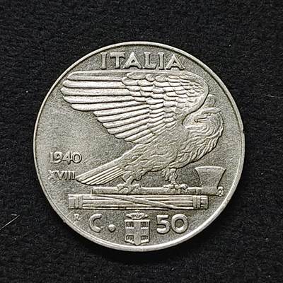 【全场包邮】纯粹捡漏拍480场（免费代拍第17场） - 意大利1940年艾曼努尔三世50分