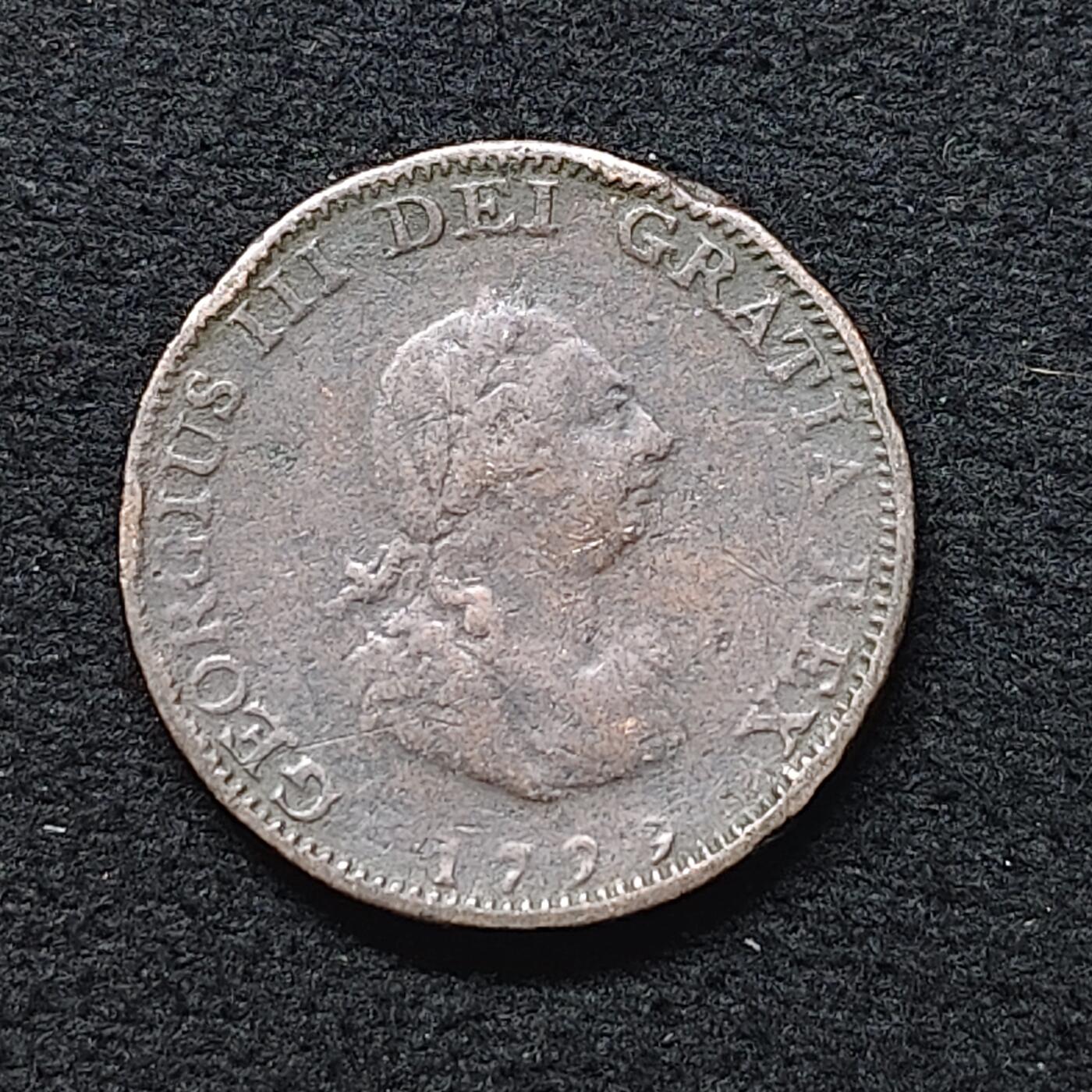 【全场包邮】纯粹捡漏拍480场（免费代拍第17场） 英国1799年乔治三世1法新铜币