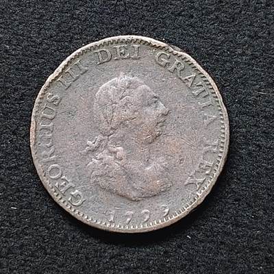 【全场包邮】纯粹捡漏拍480场（免费代拍第17场） - 英国1799年乔治三世1法新铜币