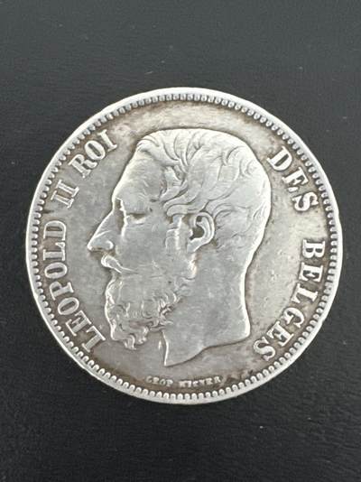 ❤️【币观天下】❤️ 第332期钱币拍卖- 2025.11.28周五晚上6点半场-长期征集拍品 - 比利时1873年5法郎银币