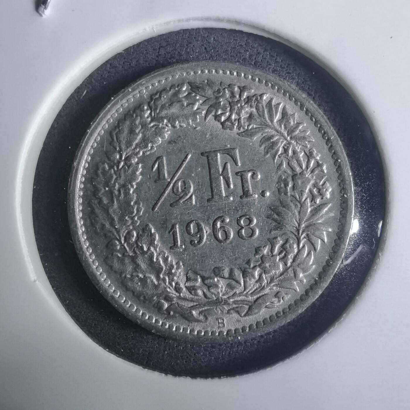 沼泽如烟--第914场 瑞士1968年半法郎