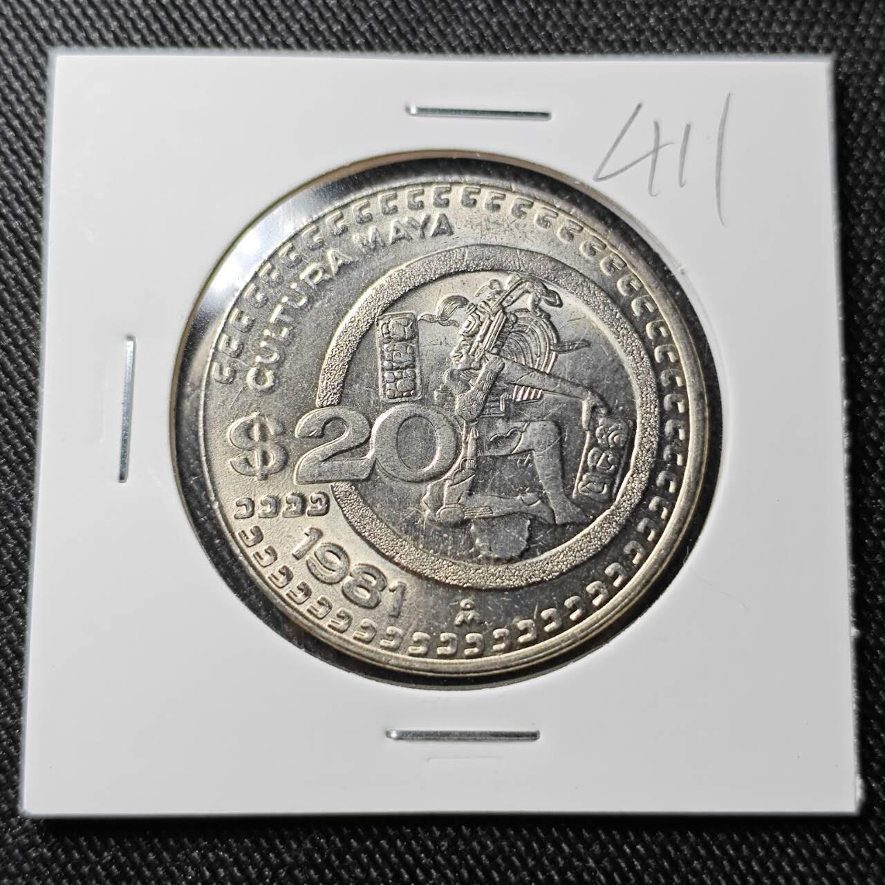 KK钱币收藏小铺 （套币 好品/批量散币 银币）专场  2月预留时间 周末发货  1981墨西哥20比索 好品