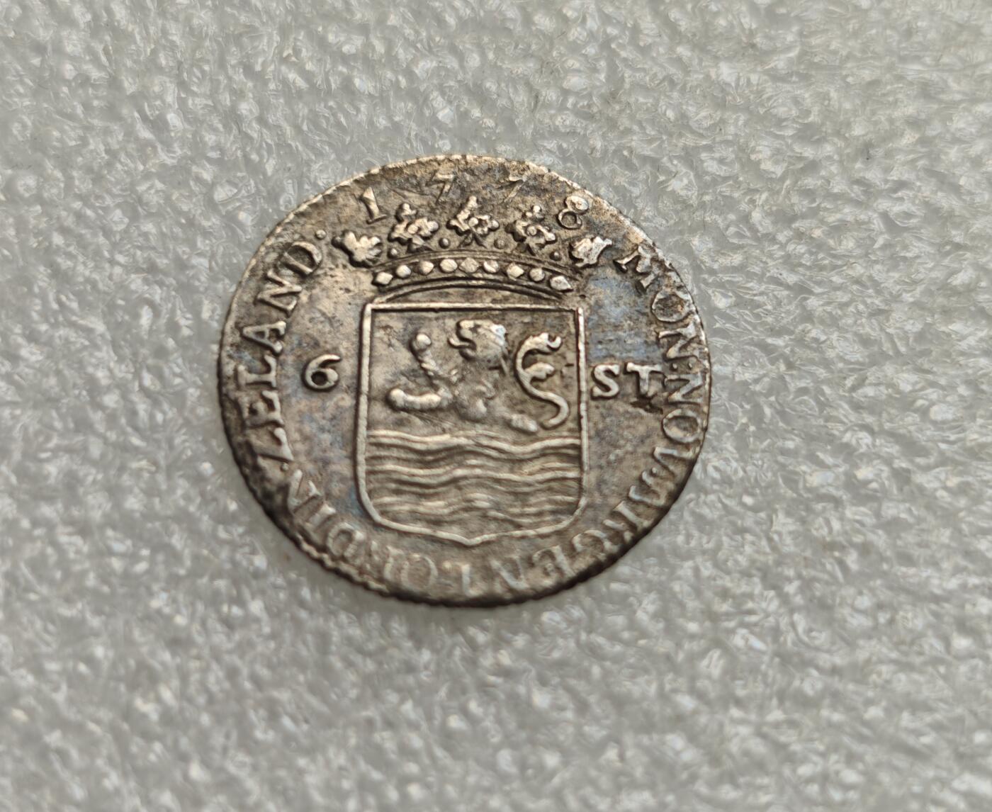 瓶子🏺第218期拍卖会  荷兰1778年6st银币  深打好品  细节好