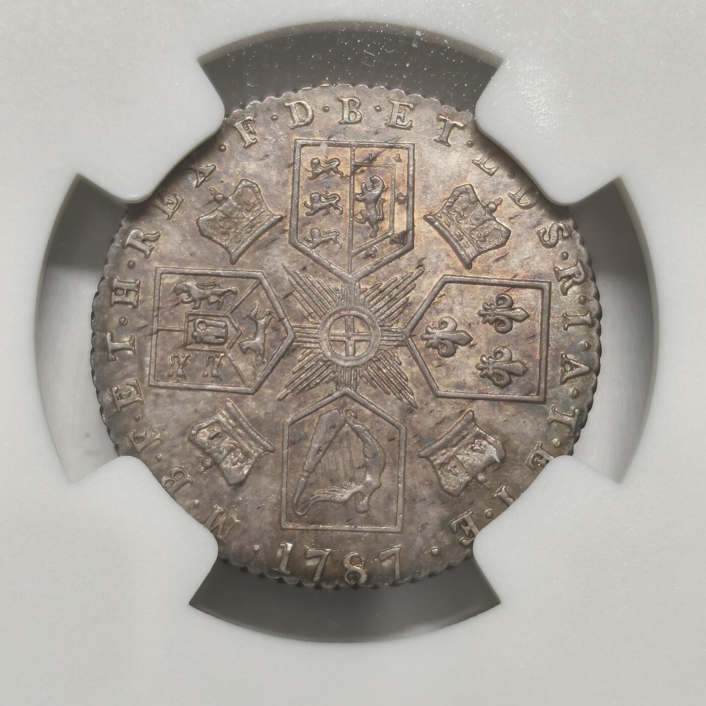 老蟹的宝藏🏴‍☠️ IV NGC MS61 英国1787年乔治三世6便士without heart