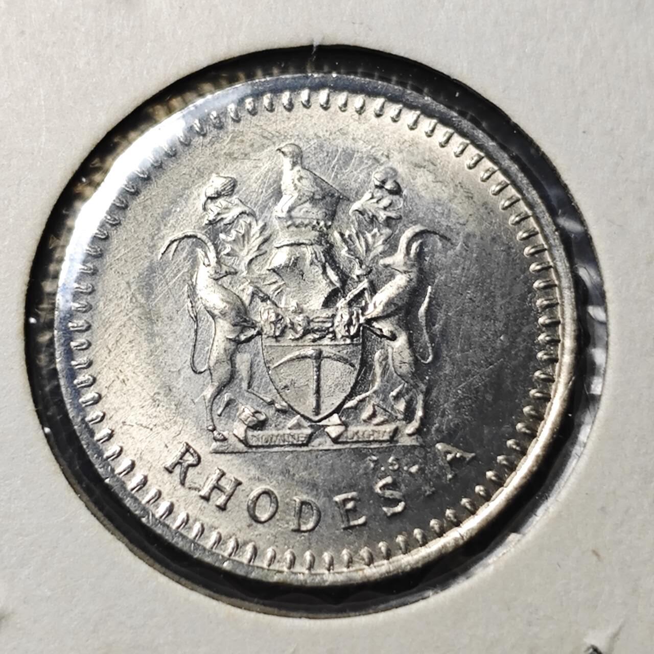 KK钱币收藏小铺 （套币 好品/批量散币 银币）专场  2月预留时间 周末发货 1970 罗得西亚5分镍币 好品