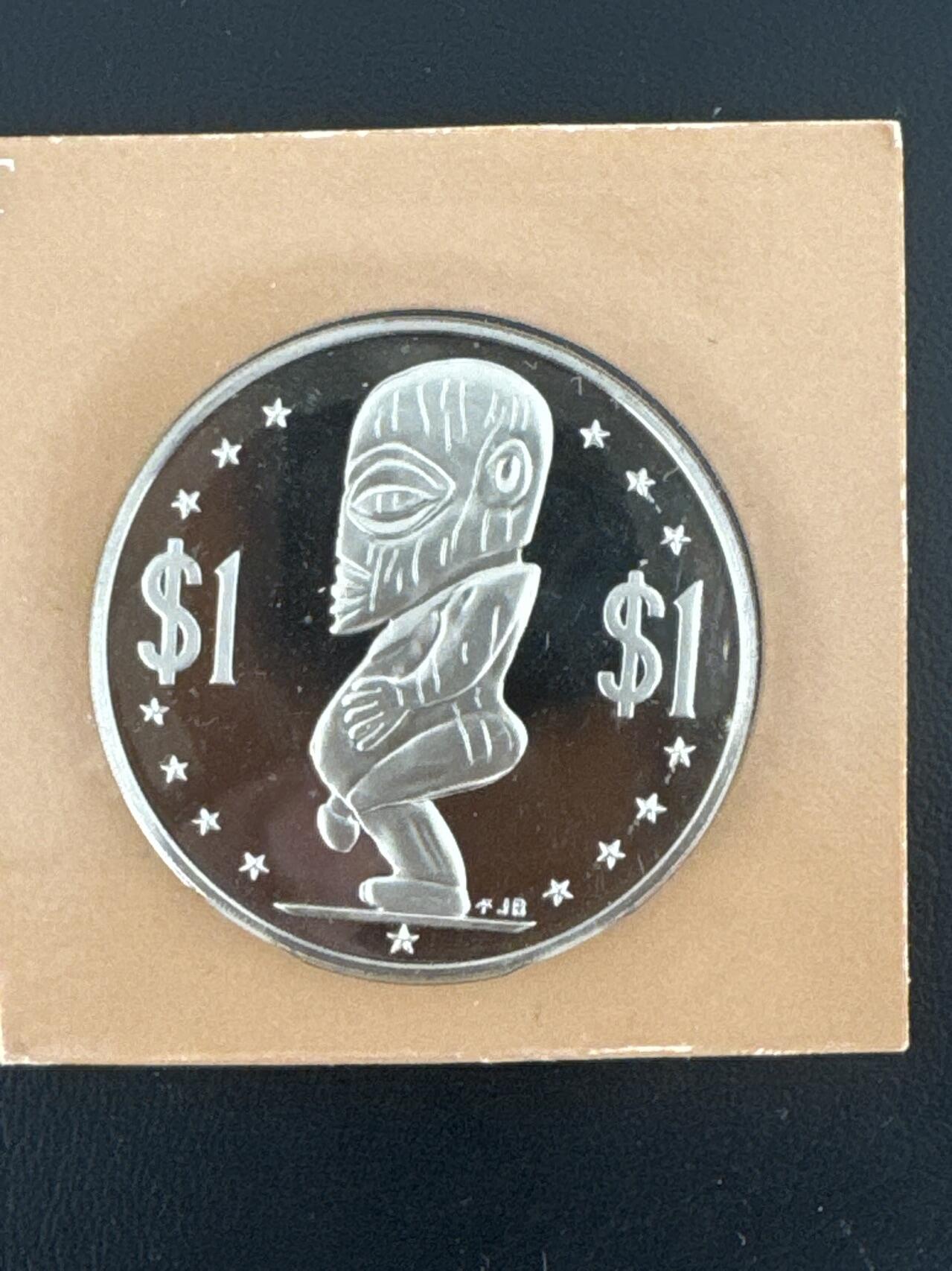 ❤️【币观天下】❤️ 第332期钱币拍卖- 2025.11.28周五晚上6点半场-长期征集拍品 库克1元1976年精制克朗镍币