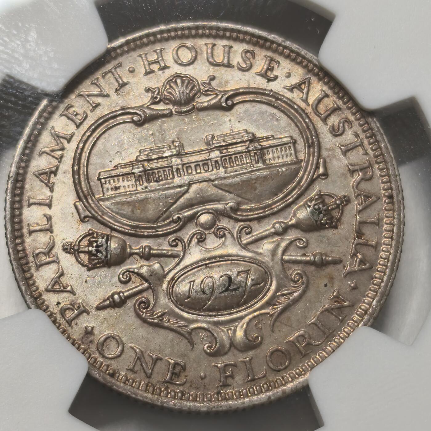 老蟹的宝藏🏴‍☠️ IV NGC AU58 澳大利亚1927年乔治五世2先令