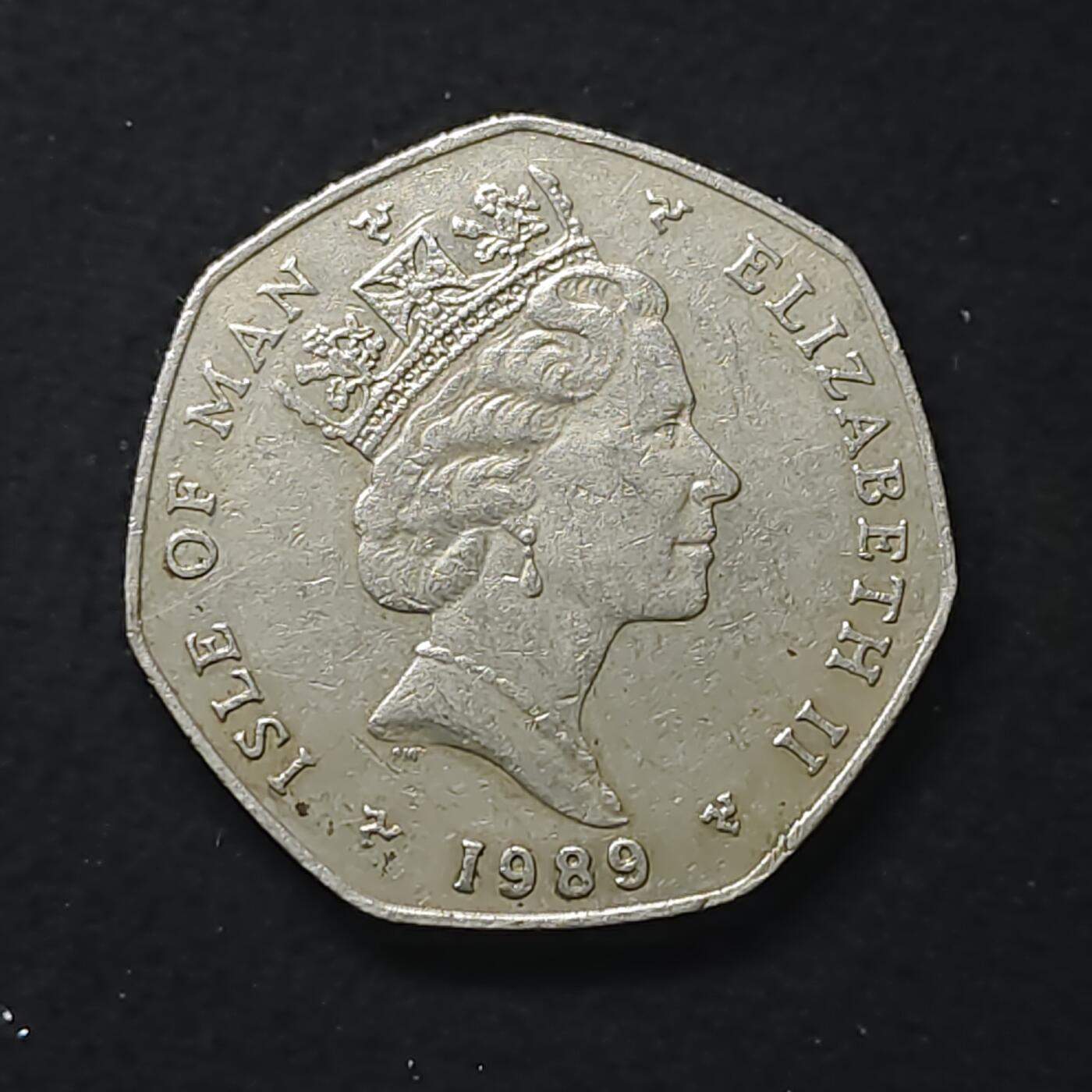 【全场包邮】纯粹捡漏拍480场（免费代拍第17场） 马恩岛1989年50便士