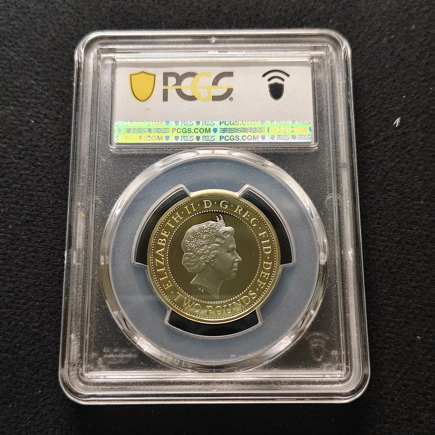 【全场包邮】纯粹捡漏拍481场（免费代拍第18场） 英国2007年2镑废除奴隶买卖200周年精制双色纪念币-PCGS PR69 DCAM