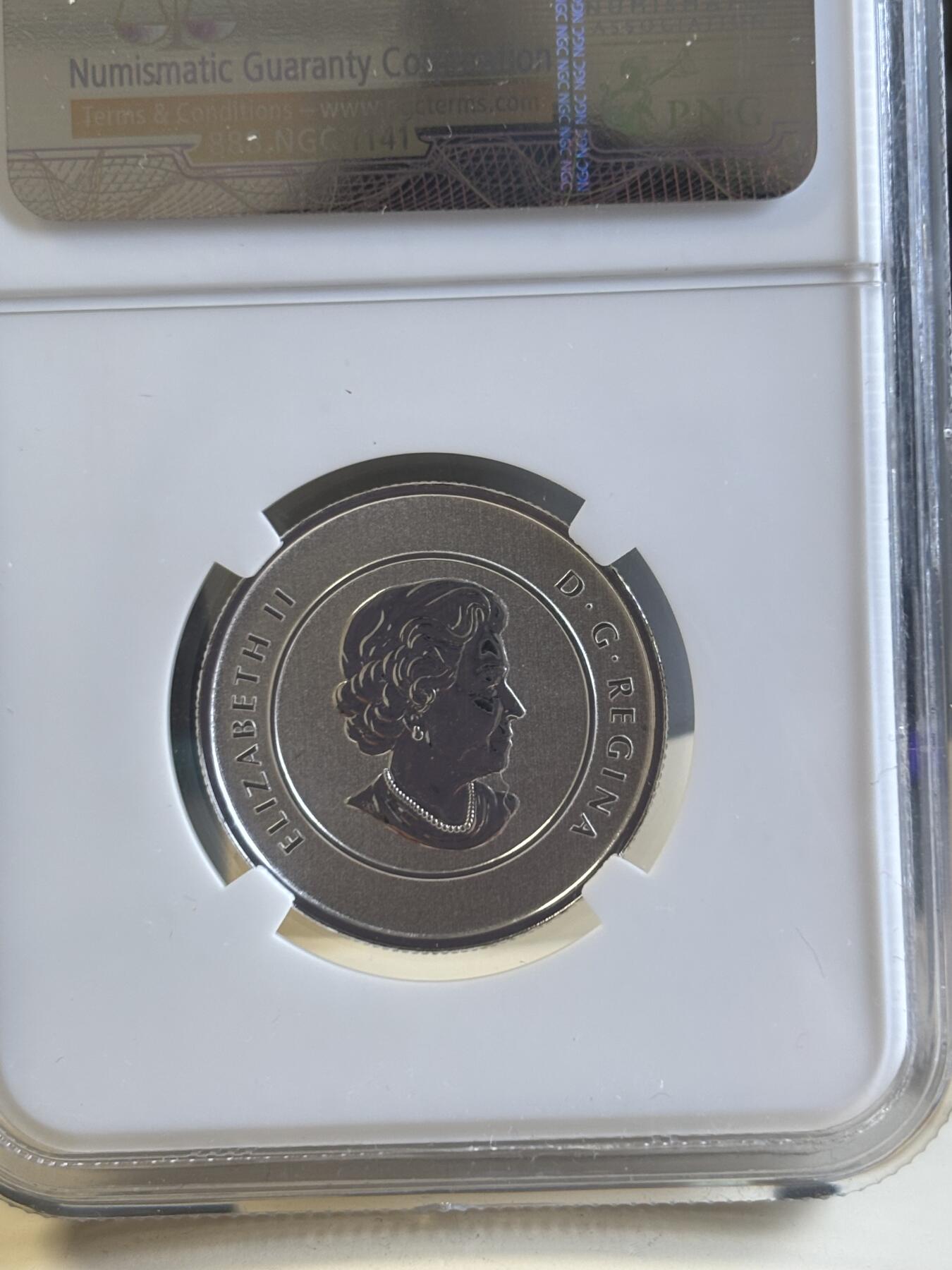 第183期拍卖 获奖银币加拿大 2011年 “20换20系列”独木舟纪念银币 NGC-SP69,7.96克，9999银，克劳斯年度最佳银币