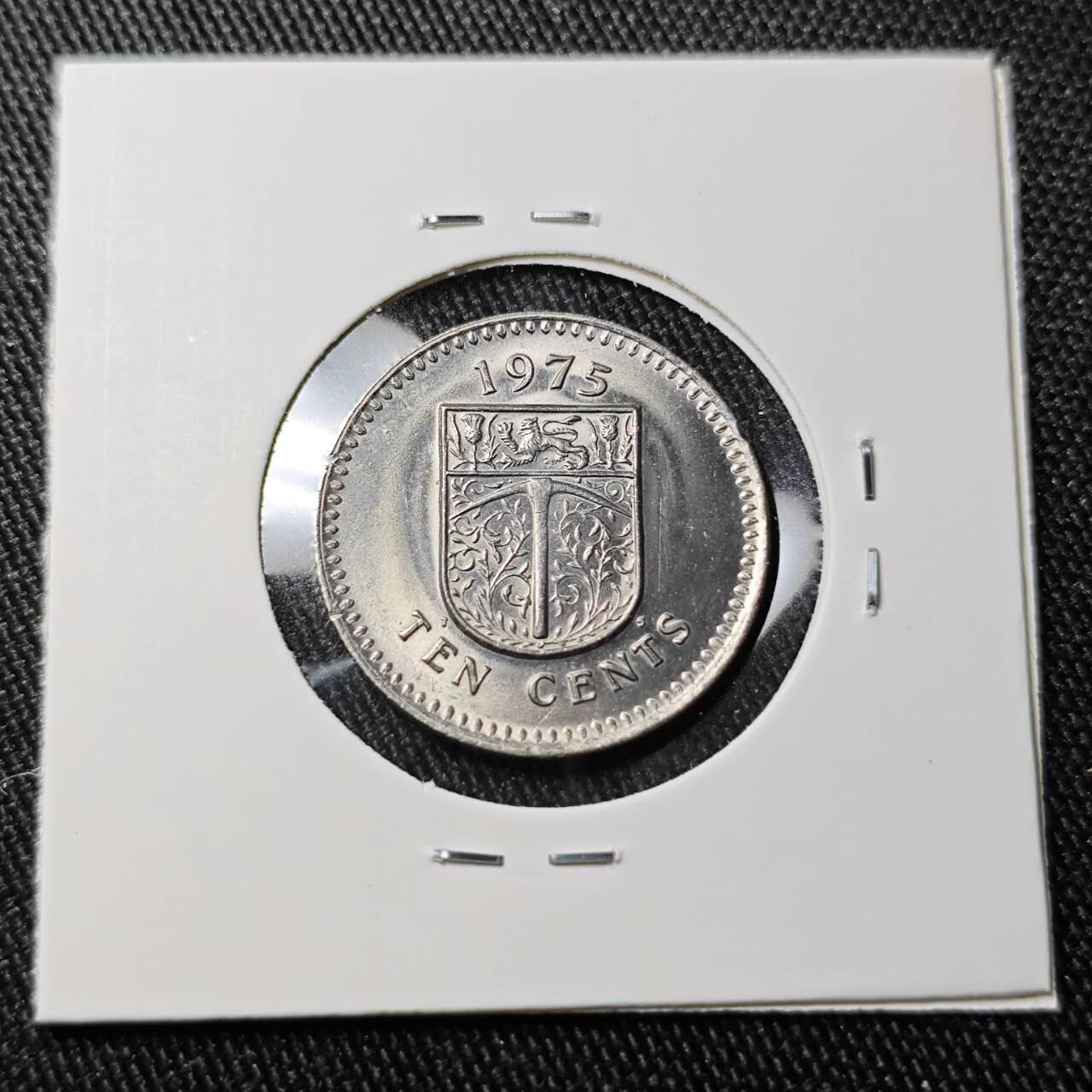 KK钱币收藏小铺 （套币 好品/批量散币 银币）专场  2月预留时间 周末发货  1975罗得西亚10分镍币 好品