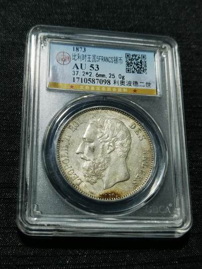 天下钱庄专场欢迎参拍 - 比利时利奥波徳二世银币