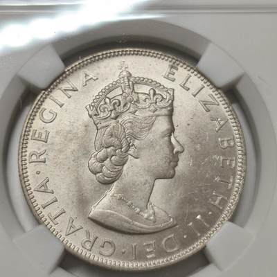 老蟹的宝藏🏴‍☠️ IV - NGC MS64百慕大1964年1克朗银币