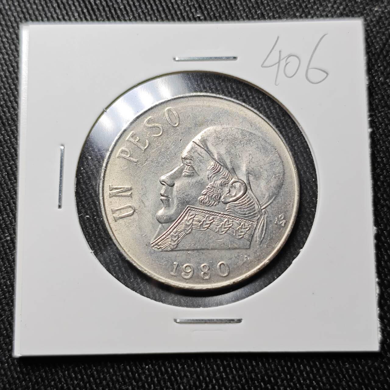 KK钱币收藏小铺 （套币 好品/批量散币 银币）专场  2月预留时间 周末发货  1980墨西哥1比索 好品