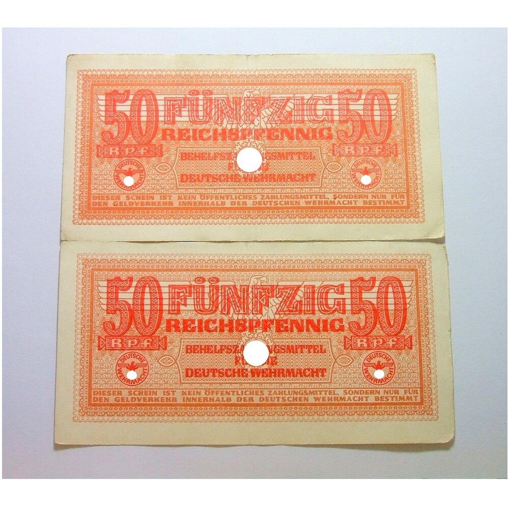 单张价 德国第三帝国1942年 展翅鹰50芬尼 好品